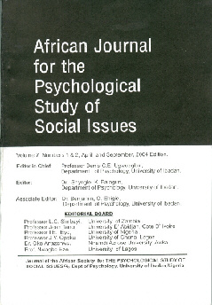 African Journal for the Psychological Study of Social Issues