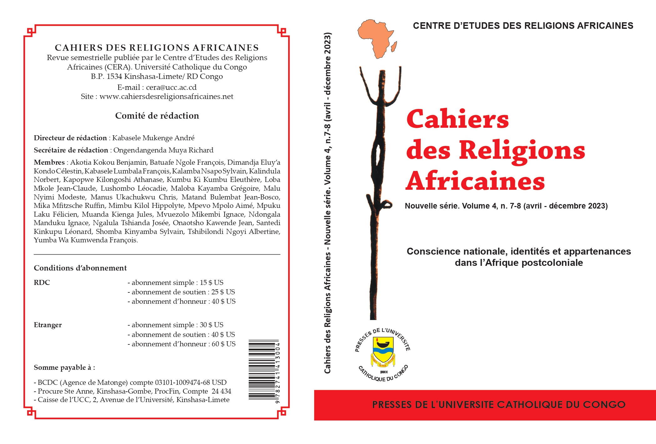 Cahiers des Religions Africaines